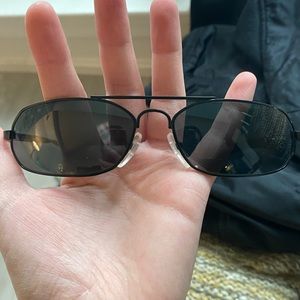Balenciaga Oval Metal Frame Sunglasses
